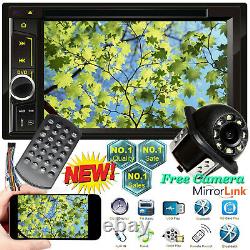 MirrorLink-GPS 2DIN HD CD DVD Car Stereo Radio MP3 Player Vedio Radio Aux-in+Cam