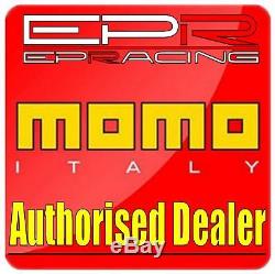 Momo Prototipo Silver Spoke Leather Steering Wheel 350mm Genuine Item