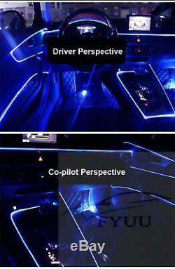 NO Threading Ambient Light Car Atmosphere Light Lamp APP Control 64Colors 1 In 9