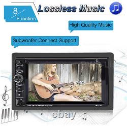 New Double 2 Din Car FM AM MP3 Player Touch Screen Stereo Radio Bluetooth USB UK