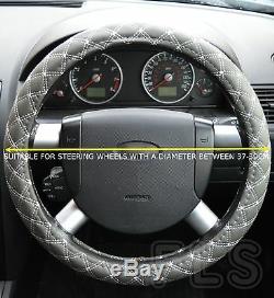 Nissan Faux Leather Steering Wheel Cover Grey