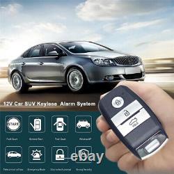 PKE Alarm System Car Keyless Entry Engine Start Push Button Dual Remote Control