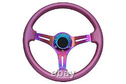 Pink Neo Chrome TS Steering Wheel + Boss Kit for NISSAN 023