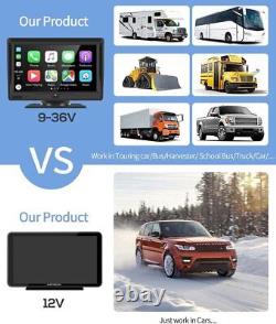 Portable 7 Recording FM Wireless Apple Carplay/Android Auto with DVR Dash Cam 32G