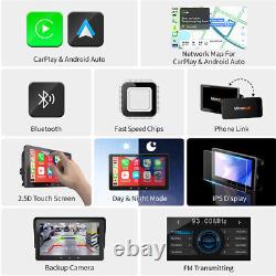 Portable 7in Monitor Car Wireless CarPlay Android Auto FM Radio BT GPS Navi Cam