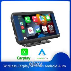 Portable 7in Touch Screen Monitor Wireless/Wired Apple CarPlay Car MP5 Player