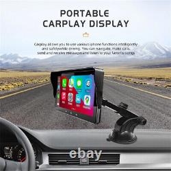 Portable Car Bluetooth Navigation Monitor Touch Screen Wireless Apple CarPlay
