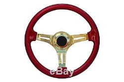 Red Gold TS Steering Wheel + Boss Kit for NISSAN 003