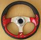 Red Sports Steering Wheel 320mm in PU Leather Imitation