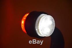 Red/White Side Marker 12 LED Light Lamp For Trailer Truck Lorry Caravan 10-30V