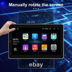 Rotatable 2Din 10.1in Android 9.1 Car Stereo Radio GPS WiFi MP5 Player +Camera