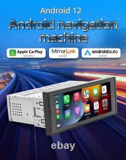Single 1 Din Car FM Radio Stereo Android 12 GPS NAV WiFi Video Bluetooth Player