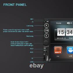 Single 1 Din Car Stereo Radio 7in HD Player Touch Screen Bluetooth FM With Camera