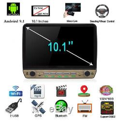 Single 1DIN 10.1in Touch Screen Bluetooth GPS Car Stereo FM Radio MP5 Player