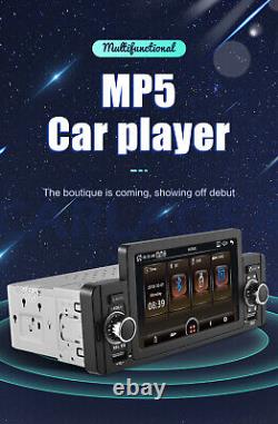 Single 1Din Car MP5 Player Head Unit Bluetooth Stereo FM Radio USB Mirror Link