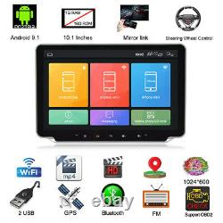 Single Din 10.1 Android9.1 Car Stereo Radio WithCamera GPS Navigation WIFI Player