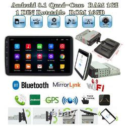 Single Din 9in Android8.1 Car Stereo Radio WIFI Bluetooth MP5 Player GPS Sat Nav