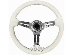 Steering Wheel Boss Kit TS White Chrome + Neo Quick Release NC for NISSAN 023