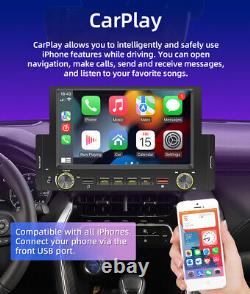 Touch Screen Car Radio Stereo Player Single DIN 6.2in FM Android Auto CarPlay