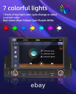 Touch Screen Car Radio Stereo Player Single DIN 6.2in FM Android Auto CarPlay