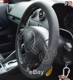 UNIVERSAL BLACK STEERING WHEEL COVER FAUX LEATHER 37 TO 39CMNissan 1