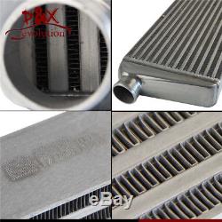 Universal 550x230x64 FMIC Intercooler +2.25 Aluminum DIY Piping Hose Clamps Kit
