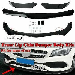 Universal Car Front Bumper Lip Spoiler Chin Splitter +78.7 Side Skirt Extension