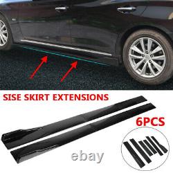 Universal Car Front Bumper Lip Spoiler Chin Splitter +78.7 Side Skirt Extension
