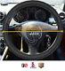 Universal Nissan Faux Leather Look Black Steering Wheel Cover