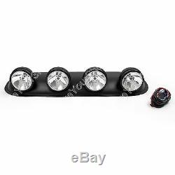 Universal Off-Road Style 4x4 Roof Top White Round Fog Light Lamp+Switch Kit#2988