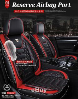 Universal PU Leather Full Set 6D Surrounded Car Seat Cover Cushion Protectors