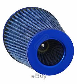 Universal Performance Cold Air Feed Pipe Air Filter Kit Blue 2103bf-nsn1