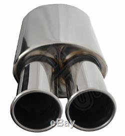 Universal Performance Free Flow Stainless Exhaust Backbox St35 Nsn1