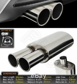 Universal Performance Free Flow Stainless Exhaust Backbox St35-nsn2