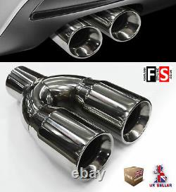 Universal Stainless Steel Exhaust Tailpipe Tip Twin Yfx-0225 Nsn1