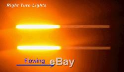 Universal Switchback Flowing DRL LED Strip Flash Strobe Light 30cm White/Amber