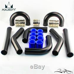 UniversalL 2.75 70mm Aluminum Turbo Intercooler Piping Pipes Clamp Coupler Kit
