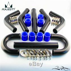 UniversalL 2.75 70mm Aluminum Turbo Intercooler Piping Pipes Clamp Coupler Kit