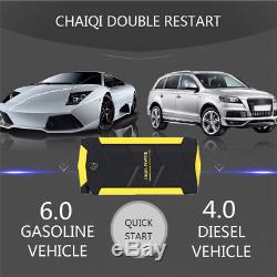 Vehicle Car Booster Start Jumper Battery 82800mAh Rate Diesel Power Bank 8LED