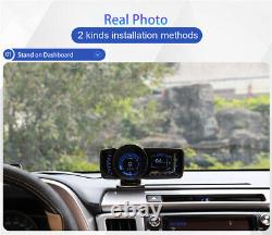 Vehicle OBD2+GPS Multi Gauge Head Up Display Car Digital Speedometer Alarm Trubo