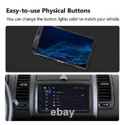 Wireless CarPlay Android Auto 7 Double 2 Din Car Stereo Radio GPS Sat Nav Touch
