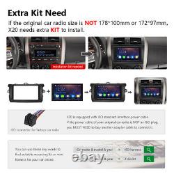 Wireless CarPlay Android Auto 7 Double 2 Din Car Stereo Radio GPS Sat Nav Touch