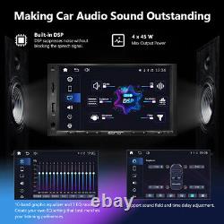 Wireless CarPlay Android Auto In Dash 7 Double Din Car Stereo Radio Sat Nav DSP