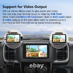 Wireless CarPlay Android Auto X20 7 Double Din Car Stereo Radio GPS Sat Nav USB