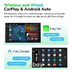 Wireless CarPlay Android Auto X3 7 Double Din Car Stereo Radio GPS Sat Nav USB